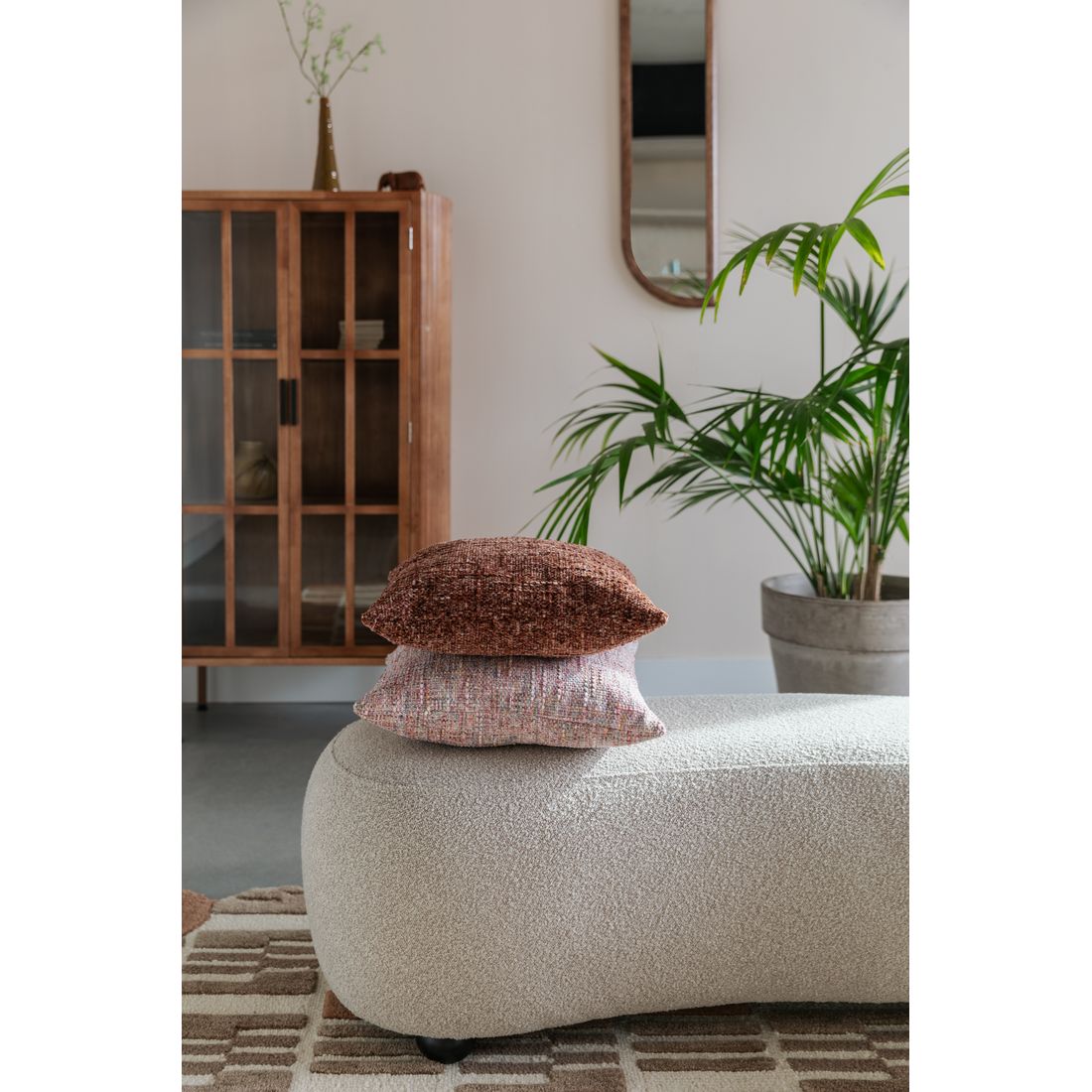 White Label Living Hocker Noxx Teddy Beige - KwaliteitWonen.nl