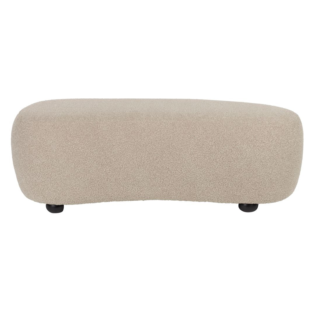 White Label Living Hocker Noxx Teddy Beige-Kwaliteitwonen.nl
