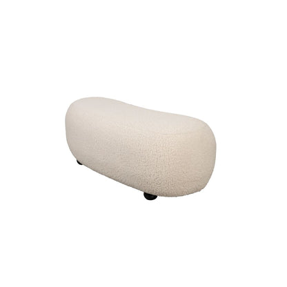 White Label Living Hocker Noxx Teddy Wit - KwaliteitWonen.nl