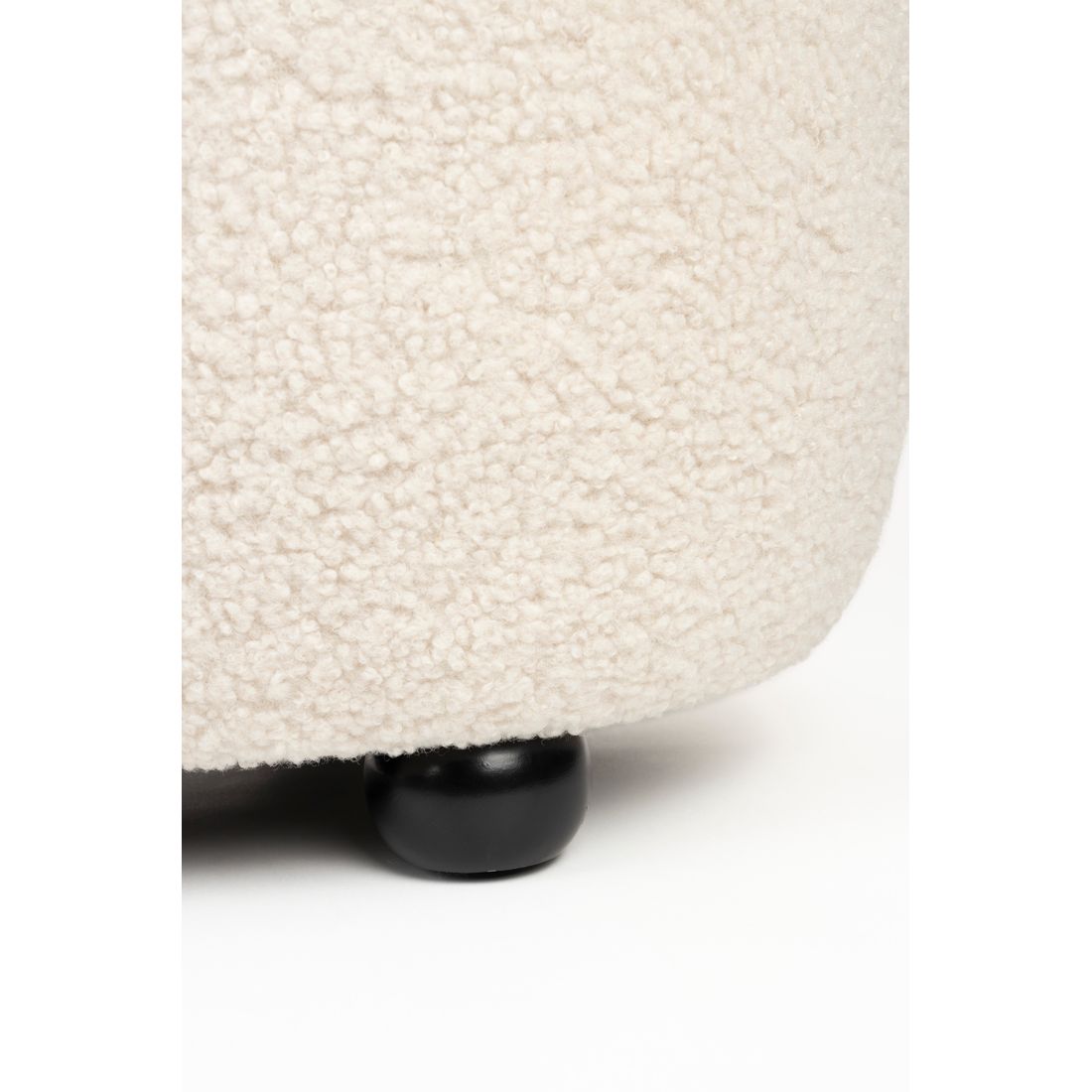 White Label Living Hocker Noxx Teddy Wit - KwaliteitWonen.nl