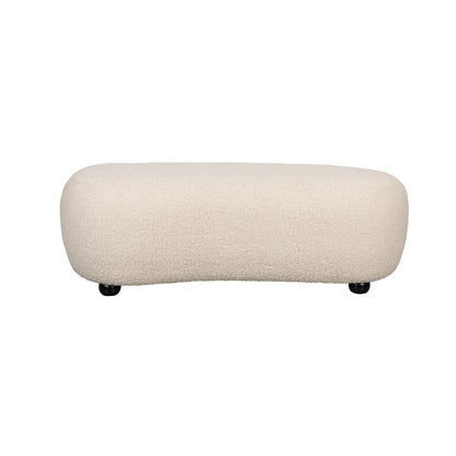 White Label Living Hocker Noxx Teddy Wit - KwaliteitWonen.nl