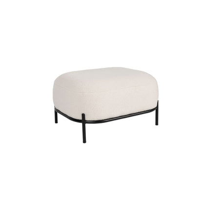 White Label Living Hocker Polly Teddy Wit - KwaliteitWonen.nl