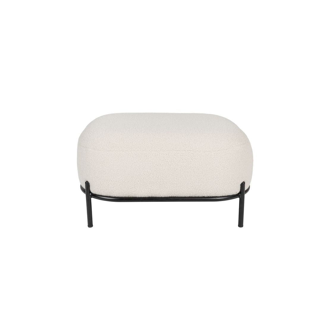 White Label Living Hocker Polly Teddy Wit - KwaliteitWonen.nl