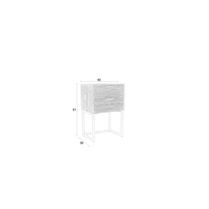 White Label Living Nachtkastje Webster - KwaliteitWonen.nl