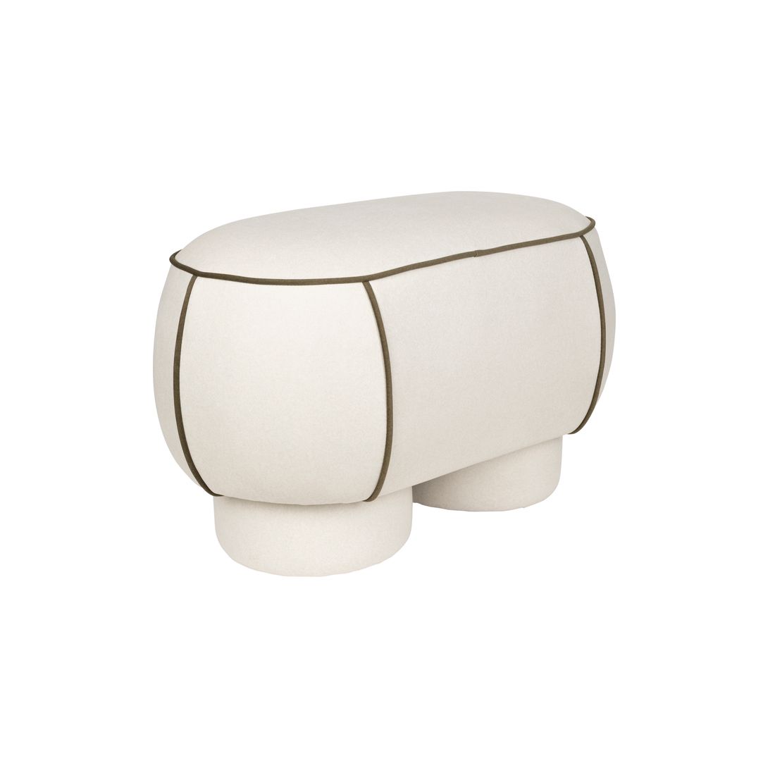 White Label Living Poef Marina M Wit - KwaliteitWonen.nl