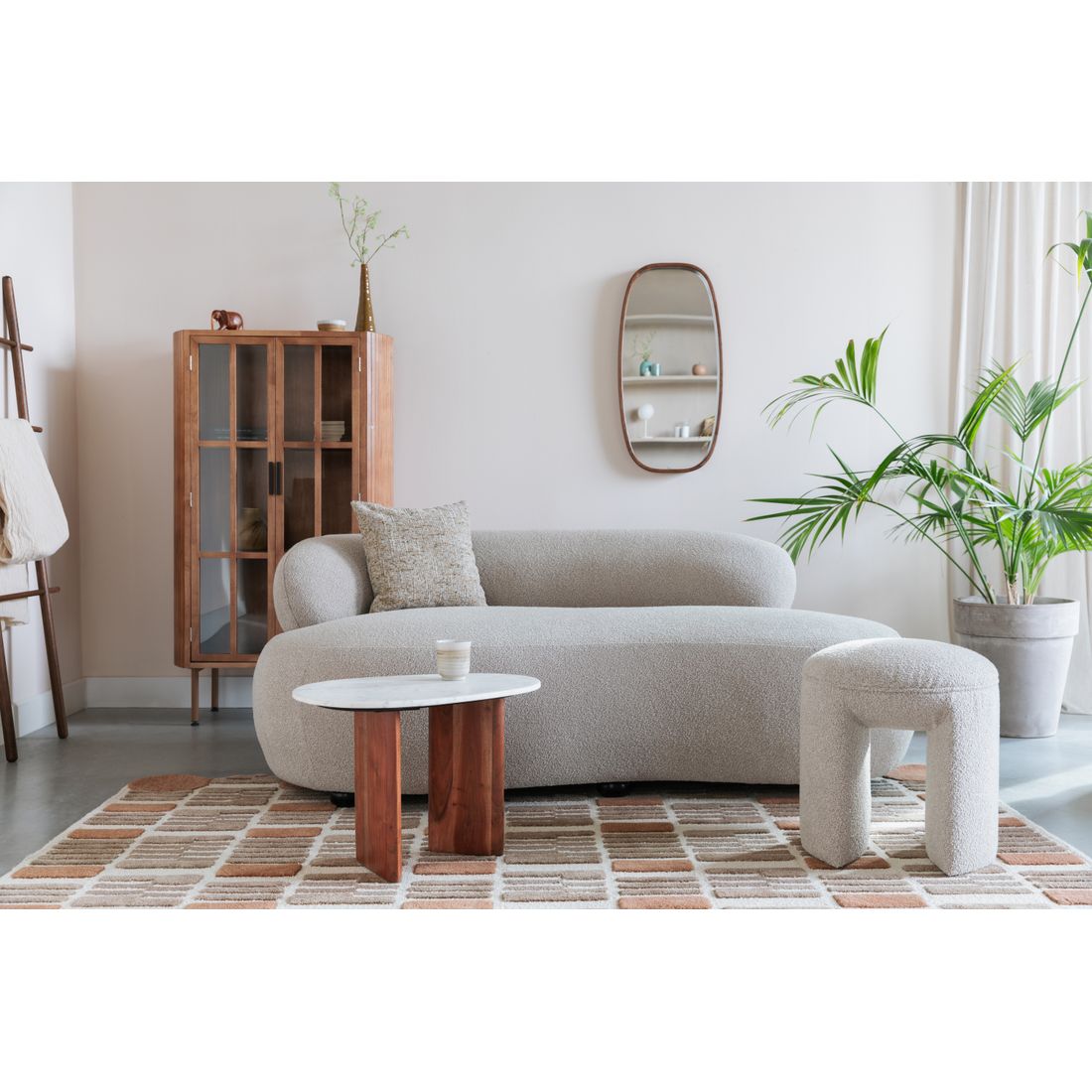 White Label Living Poef Noxx Beige - KwaliteitWonen.nl