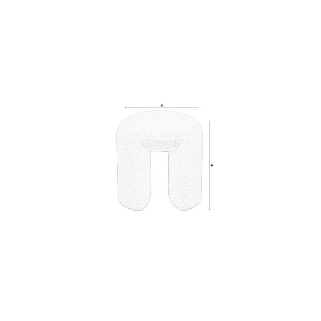 White Label Living Poef Noxx Beige - KwaliteitWonen.nl