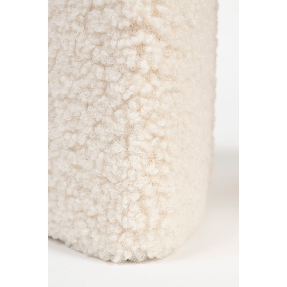 White Label Living Poef Noxx Teddy Wit - KwaliteitWonen.nl
