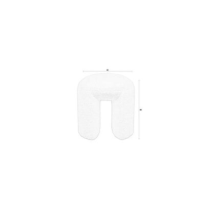 White Label Living Poef Noxx Teddy Wit - KwaliteitWonen.nl
