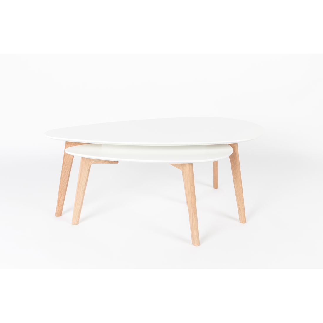 White Label Living Salontafel Drop Wit (Set van 2) - KwaliteitWonen.nl