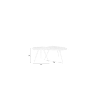 White Label Living Salontafel Webster (set van 2) - KwaliteitWonen.nl