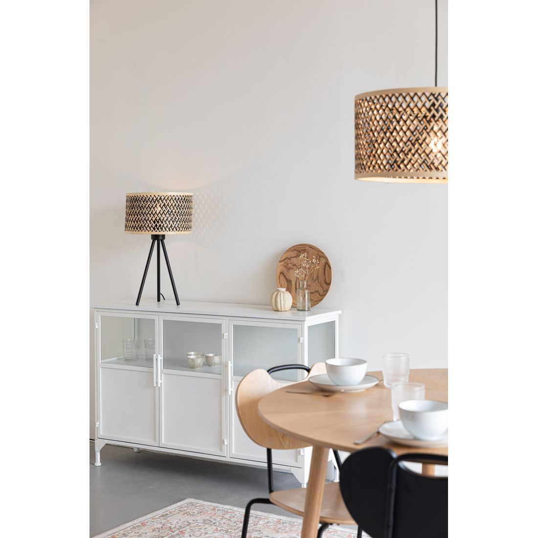 White Label Living Tafellamp Isla Bamboo - KwaliteitWonen.nl