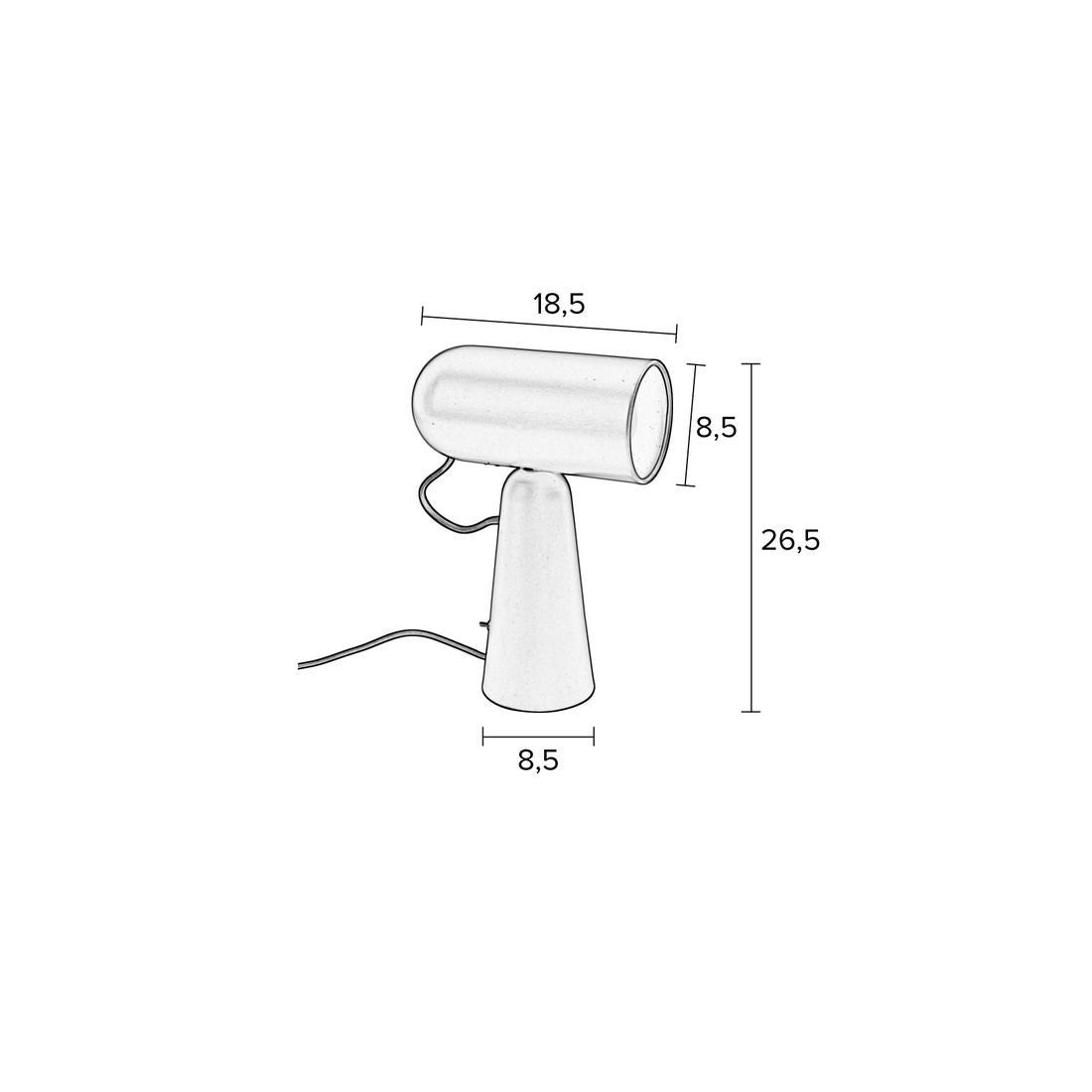 White Label Living Tafellamp Vesper Wit (per 8) - KwaliteitWonen.nl