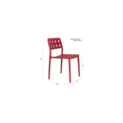 White Label Living Tuinstoel Serra Rood - KwaliteitWonen.nl
