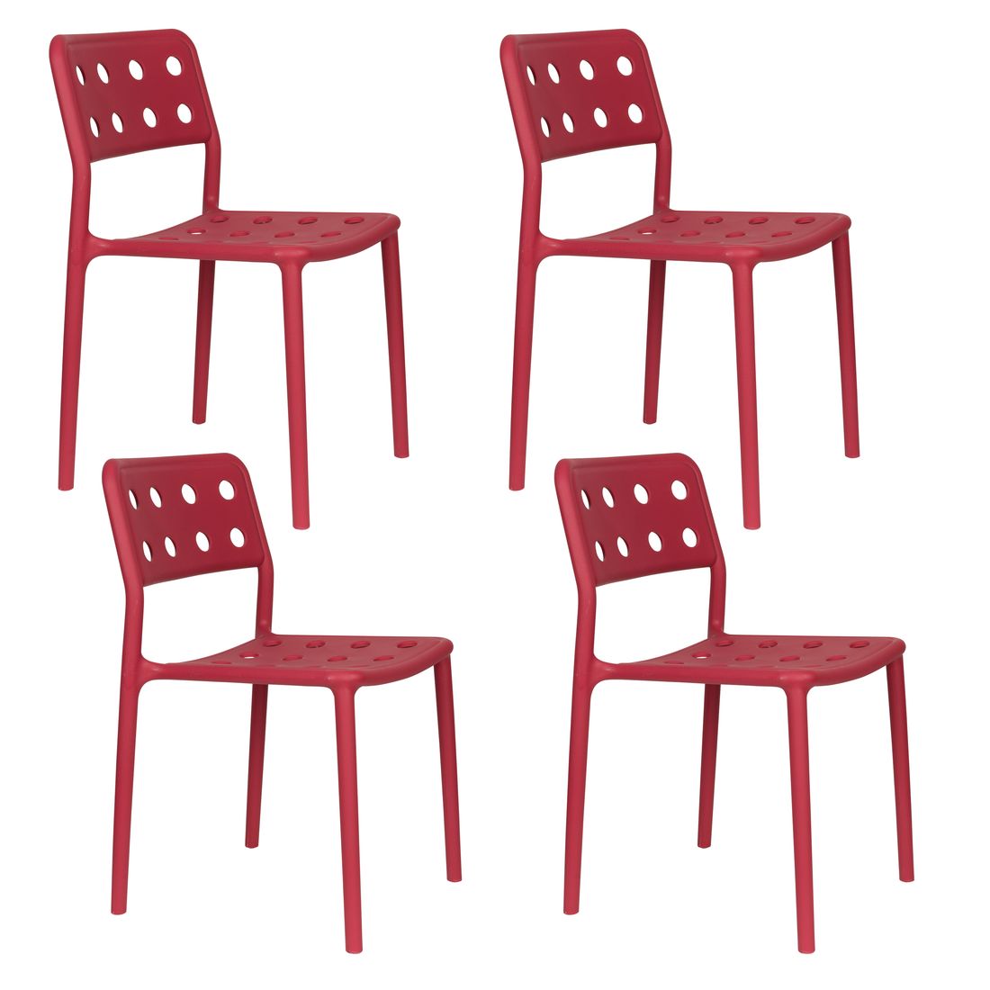 White Label Living Tuinstoel Serra Rood - KwaliteitWonen.nl
