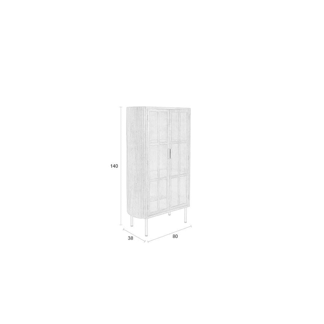 White Label Living Vitrinekast Yaz - KwaliteitWonen.nl