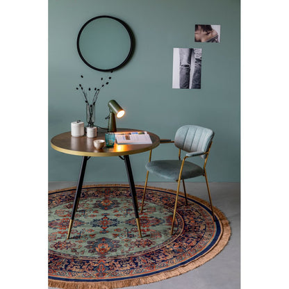 White Label Living Vloerkleed Raz Rond 200cm Groen - KwaliteitWonen.nl