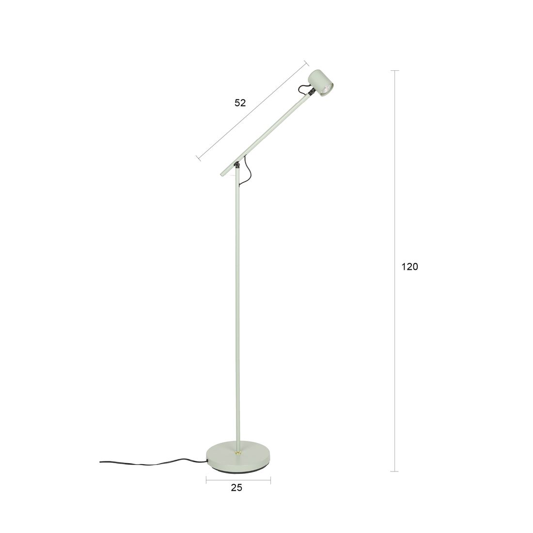 White Label Living Vloerlamp Aero Groen - KwaliteitWonen.nl