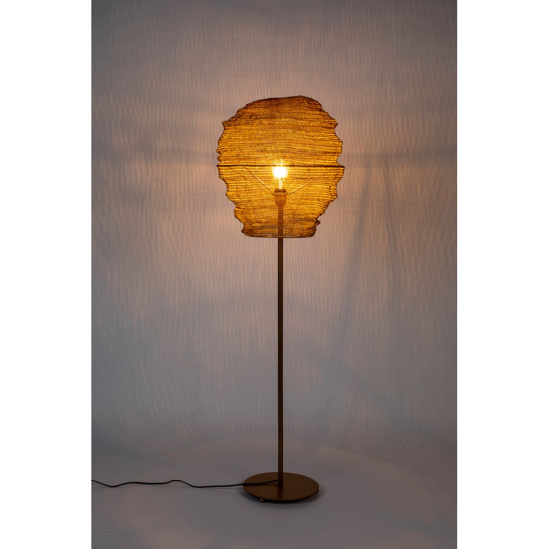 White Label Living Vloerlamp Lena Messing - KwaliteitWonen.nl