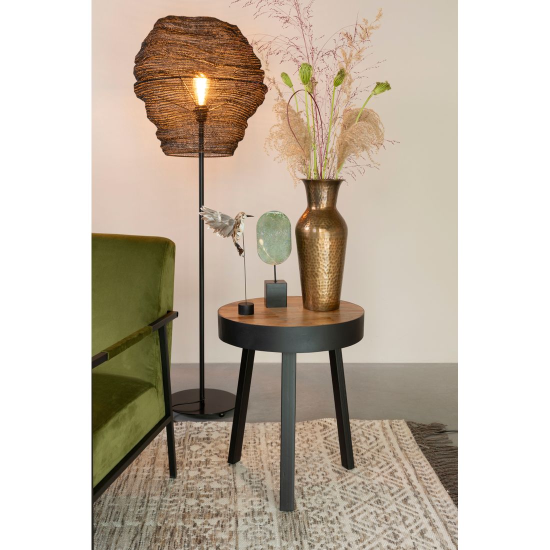 White Label Living Vloerlamp Lena Zwart - KwaliteitWonen.nl