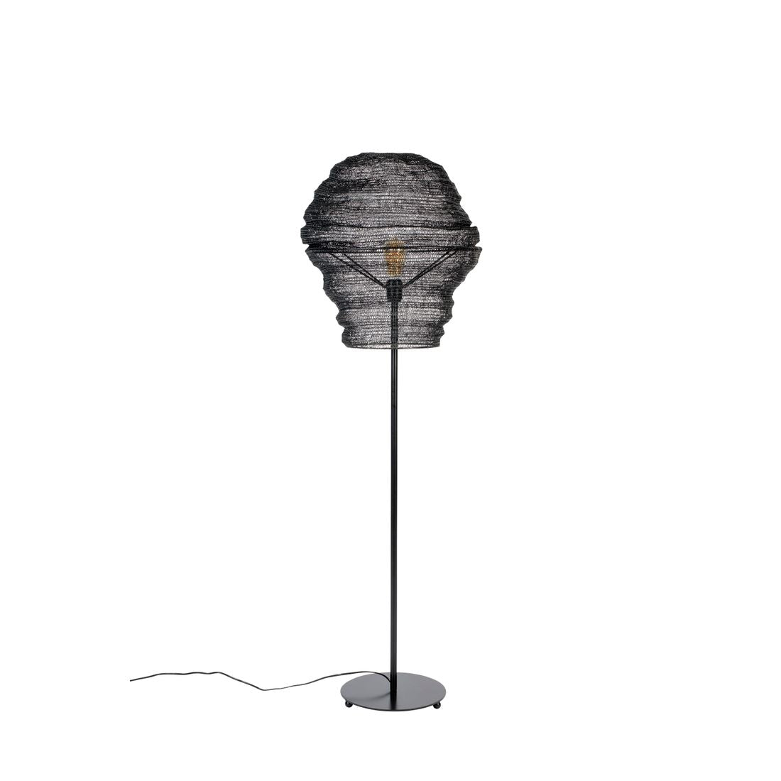White Label Living Vloerlamp Lena Zwart - KwaliteitWonen.nl
