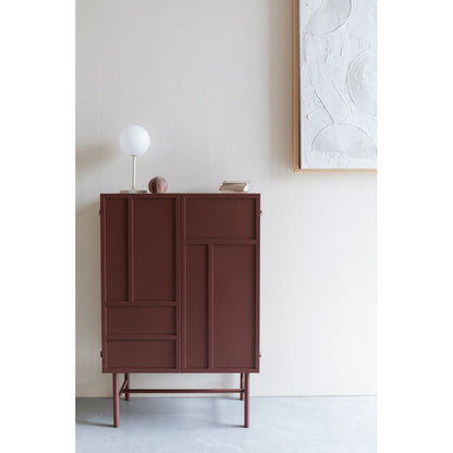 White Label Living Wandkast Davis Rood - KwaliteitWonen.nl