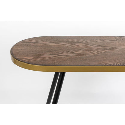 White Label Living Wandtafel Denise Walnoot - KwaliteitWonen.nl