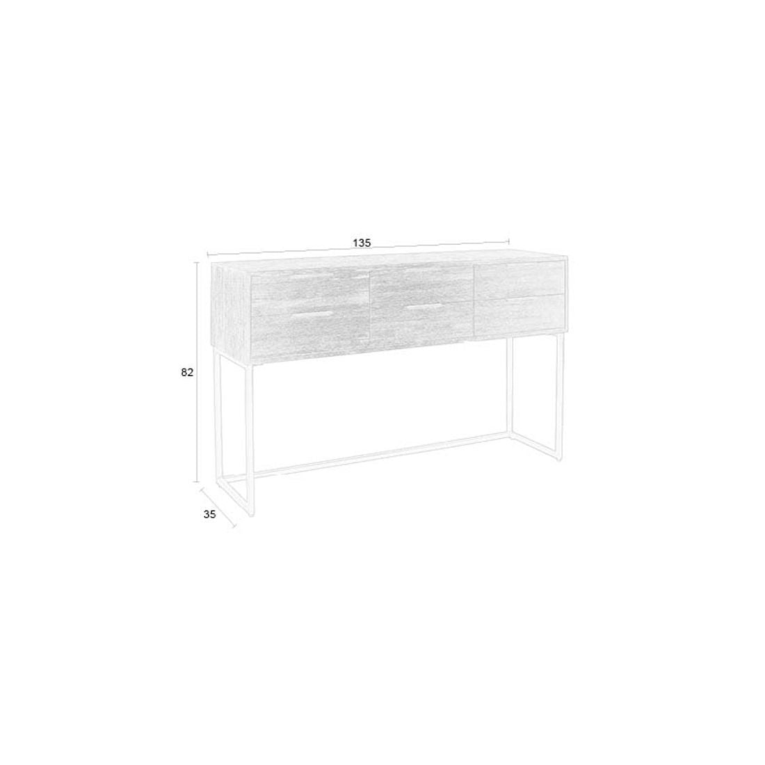White Label Living Wandtafel Webster Lang - KwaliteitWonen.nl