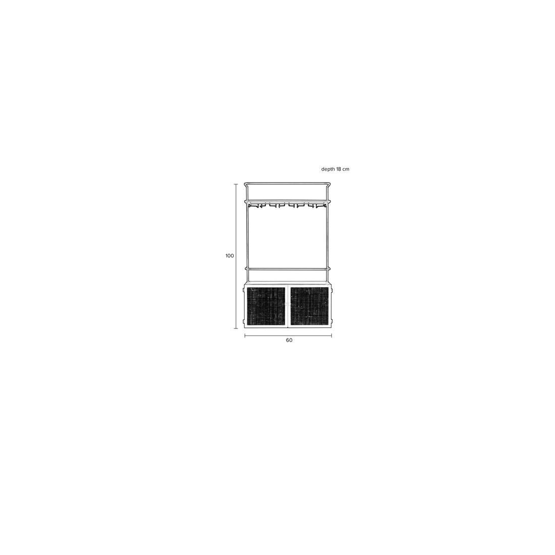 White Label Living Wijnkast Wand Guuji - KwaliteitWonen.nl