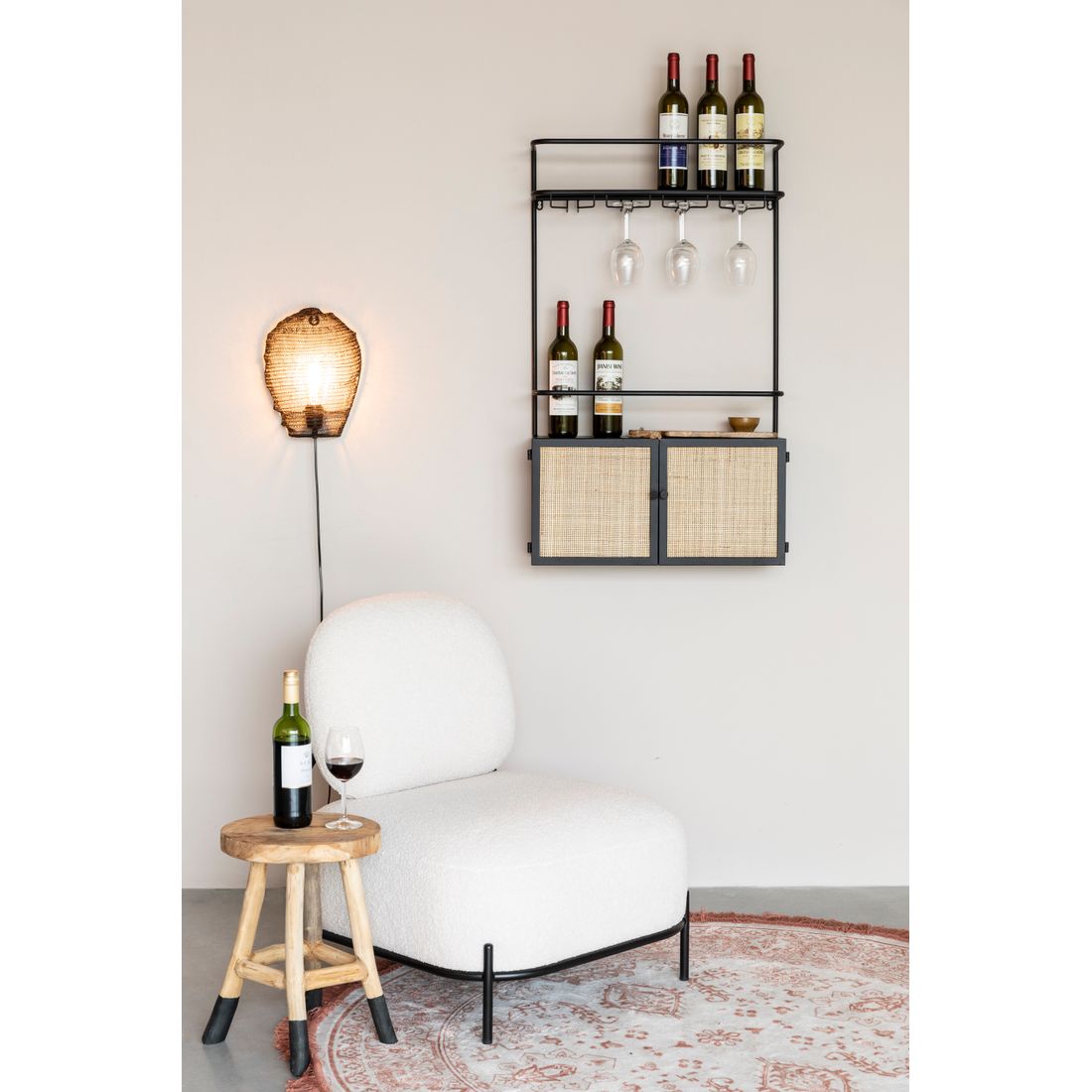 White Label Living Wijnkast Wand Guuji - KwaliteitWonen.nl