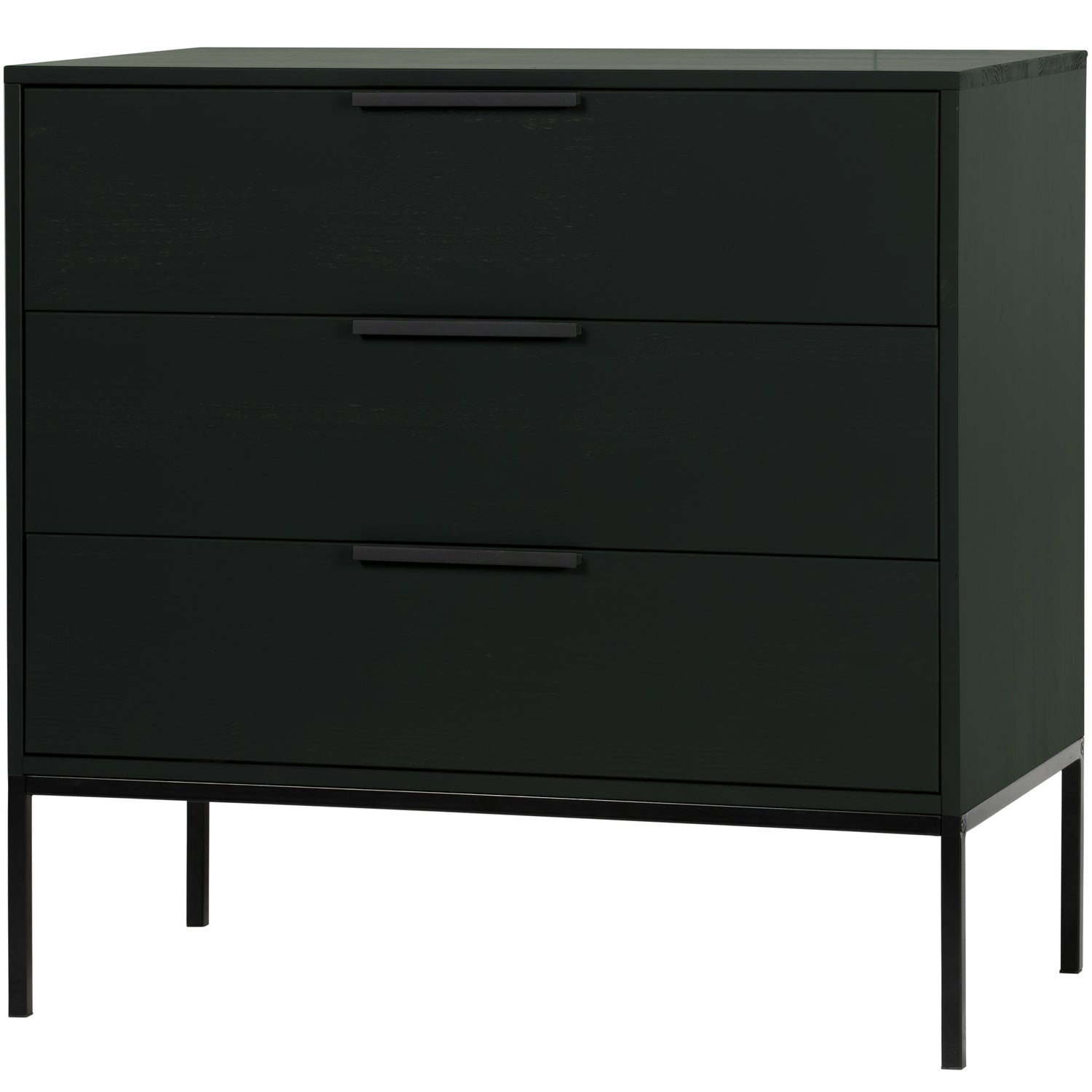 Woood Adam Dressoir Ladekast Grenen Zwart [Fsc] - KwaliteitWonen.nl