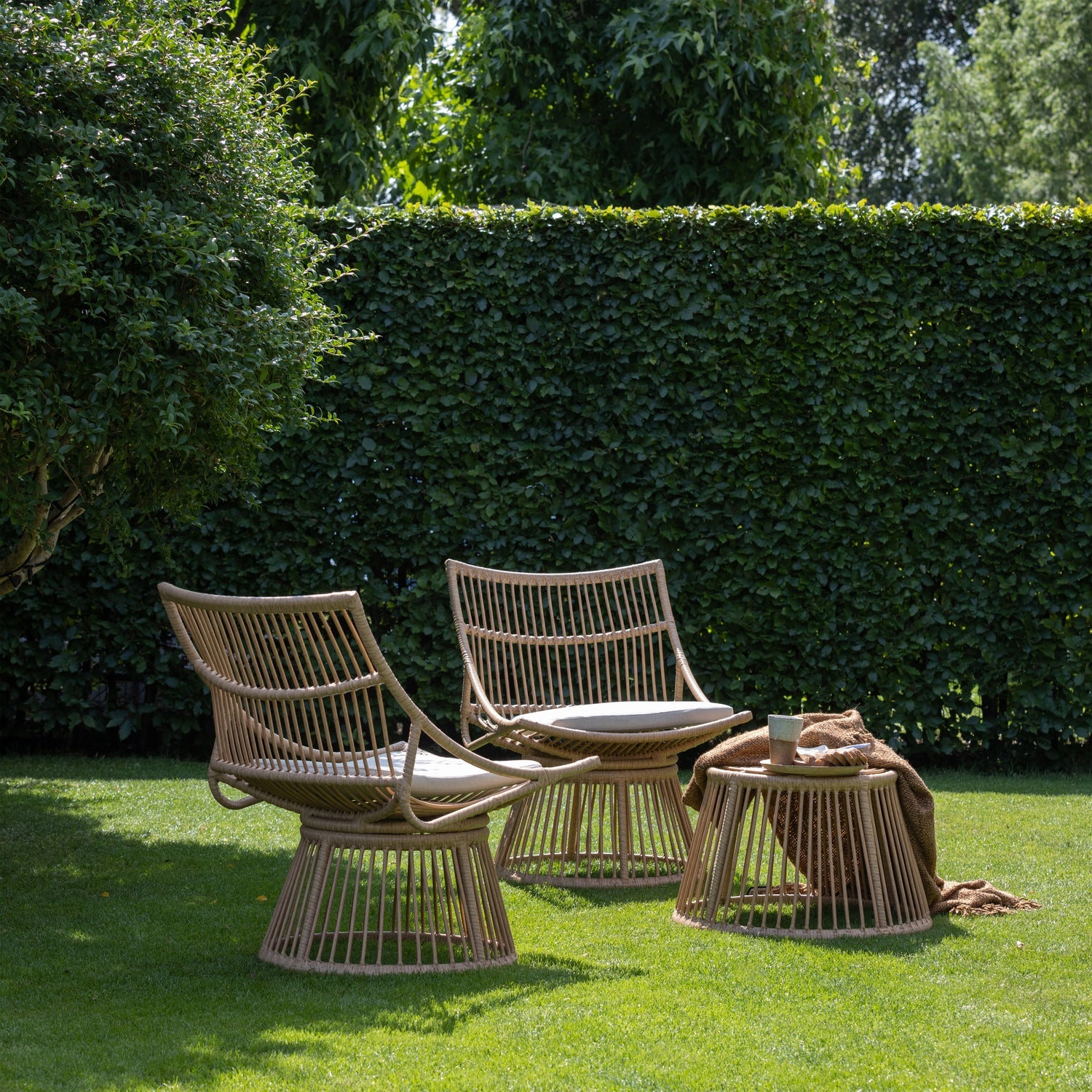 Woood Alatna Tuinstoel Wicker Naturel - KwaliteitWonen.nl