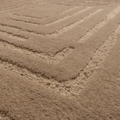 Woood Alicia Vloerkleed Wol Zand 170x240cm - KwaliteitWonen.nl