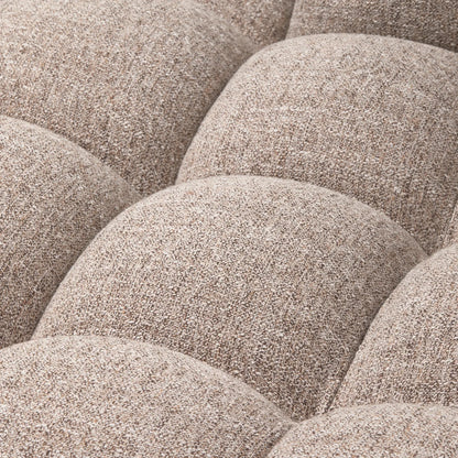 Woood Allure Hoekbank 3-zits Bank + Chaise Longue Links Geweven Stof Bruin Melange - KwaliteitWonen.nl