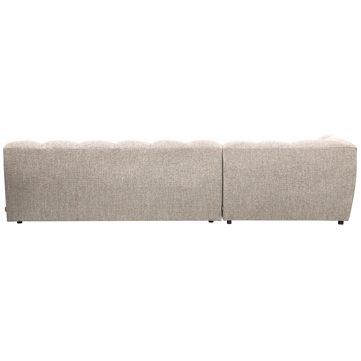 Woood Allure Hoekbank 3-zits Bank + Chaise Longue Links Geweven Stof Naturel Melange - KwaliteitWonen.nl
