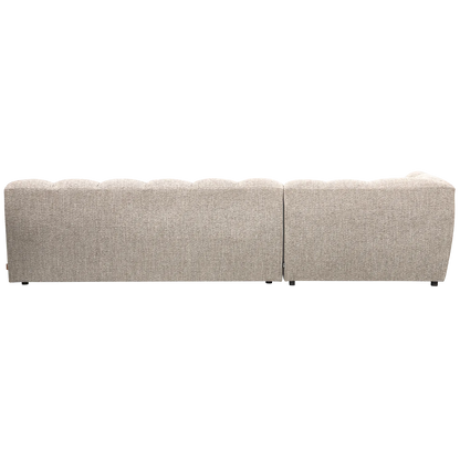 Woood Allure Hoekbank 3-zits Bank + Chaise Longue Links Geweven Stof Naturel Melange - KwaliteitWonen.nl