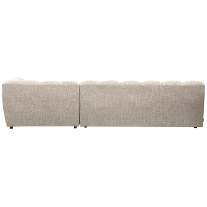 Woood Allure Hoekbank 3-zits Bank + Chaise Longue Rechts Geweven Stof Naturel Melange - KwaliteitWonen.nl
