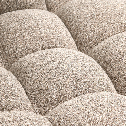 Woood Allure Hoekbank 3-zits Bank + Chaise Longue Rechts Geweven Stof Naturel Melange - KwaliteitWonen.nl