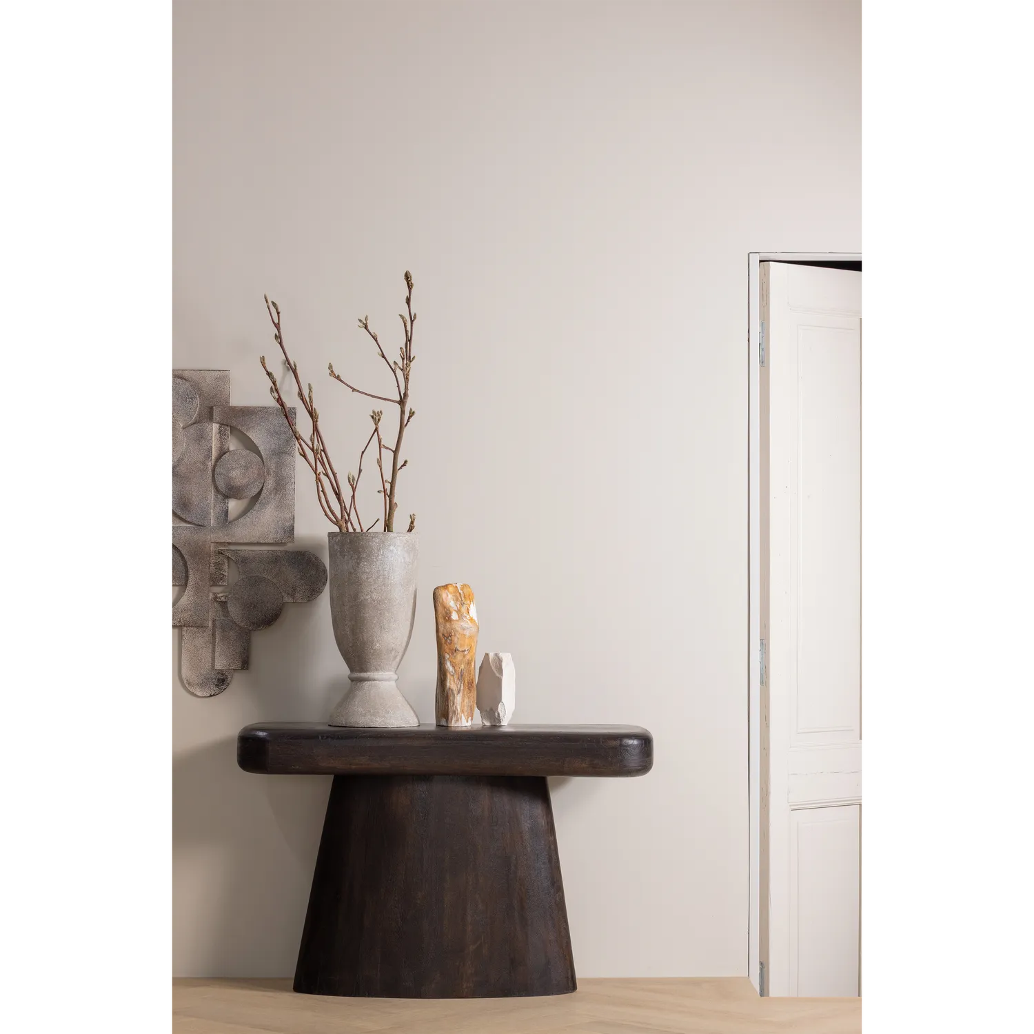 Woood Amco Sidetable Mangohout Donkerbruin - KwaliteitWonen.nl