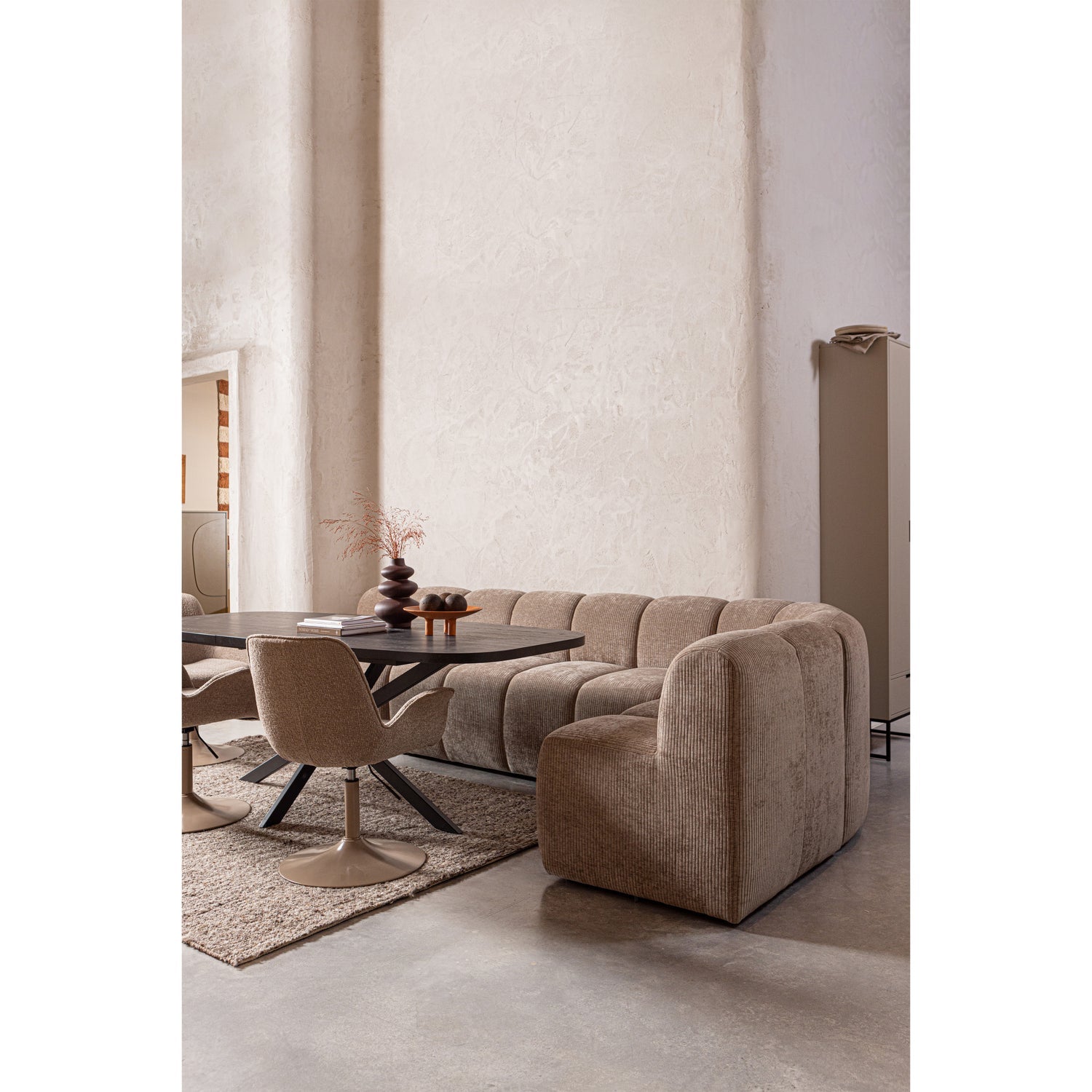 Woood Arros Eettafel Uitschuifbaar 180-220x90cm MDF Zwart - KwaliteitWonen.nl