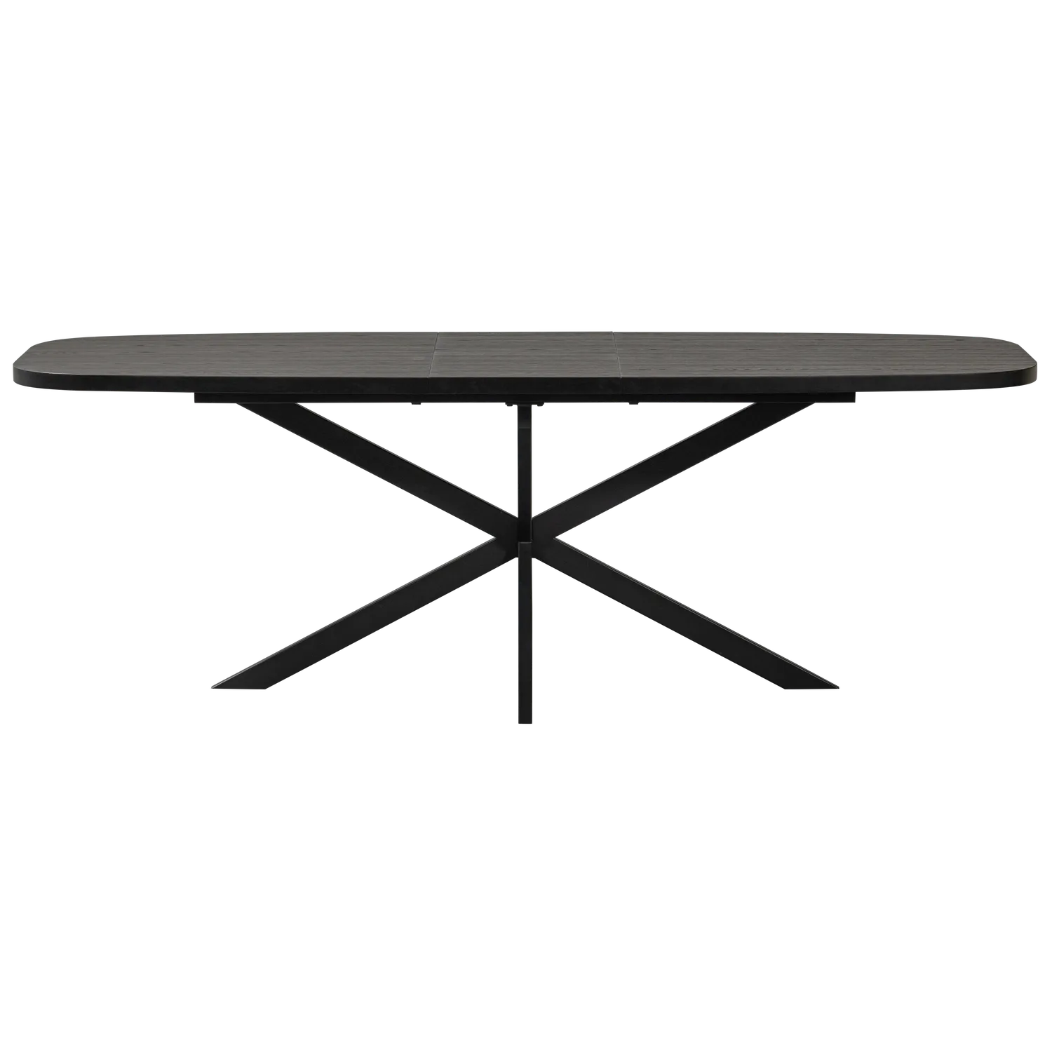 Woood Arros Eettafel Uitschuifbaar 180-220x90cm MDF Zwart - KwaliteitWonen.nl