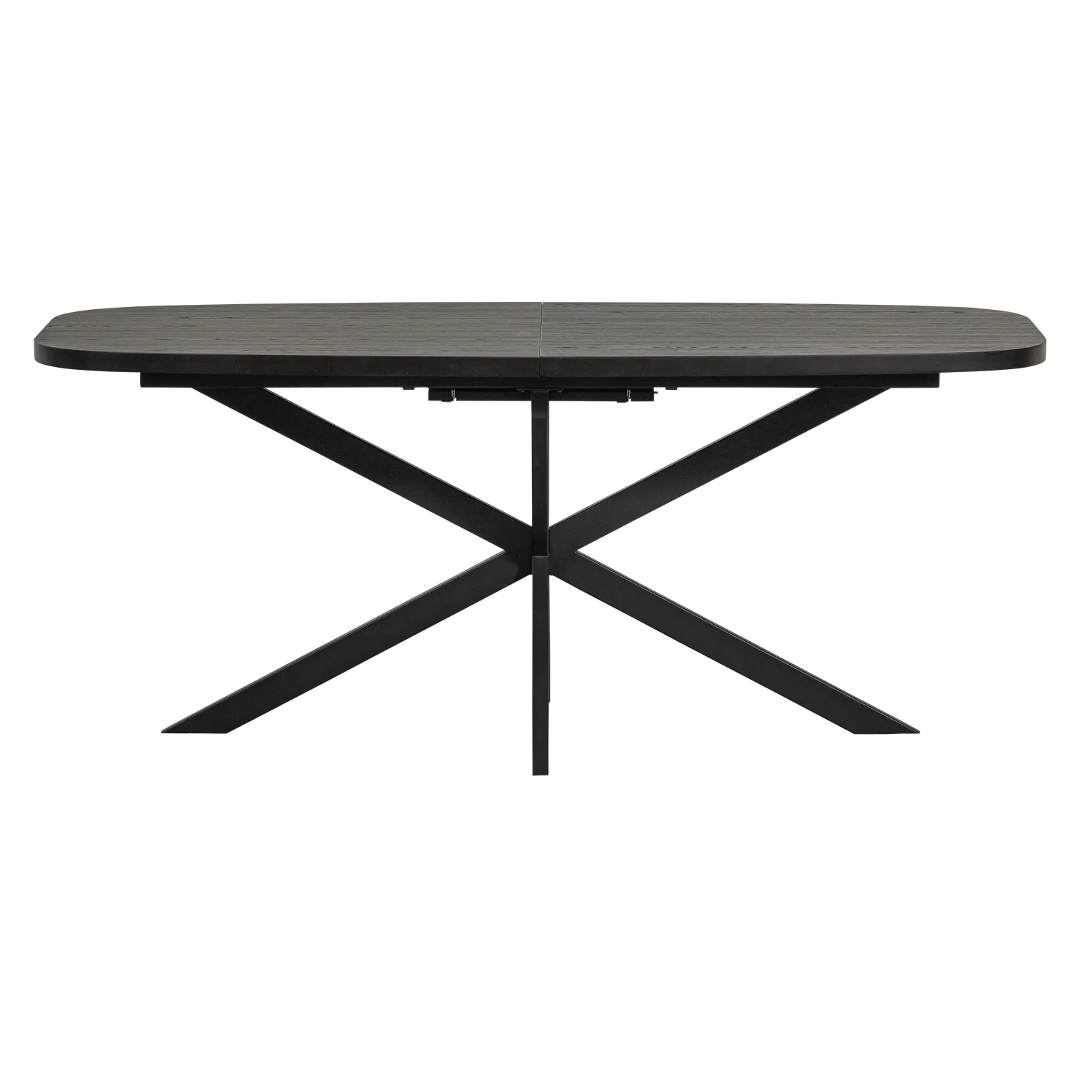 Woood Arros Eettafel Uitschuifbaar 180-220x90cm MDF Zwart - KwaliteitWonen.nl