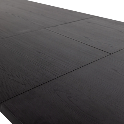 Woood Arros Eettafel Uitschuifbaar 180-220x90cm MDF Zwart - KwaliteitWonen.nl