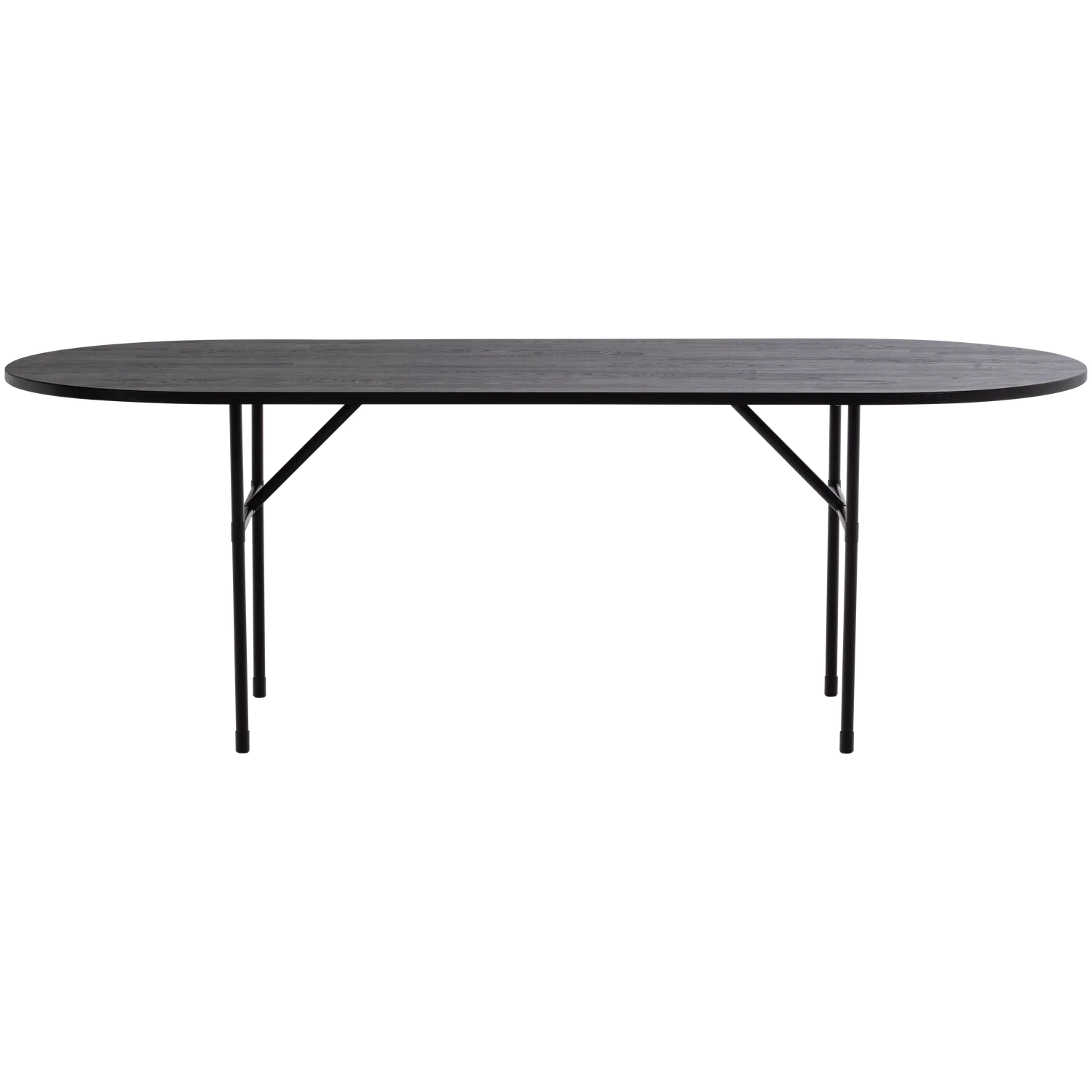 Woood Arthur Eettafel Ovaal H Poot Eiken Zwart [Fsc] - KwaliteitWonen.nl