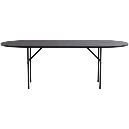 Woood Arthur Eettafel Ovaal H Poot Eiken Zwart [Fsc] - KwaliteitWonen.nl