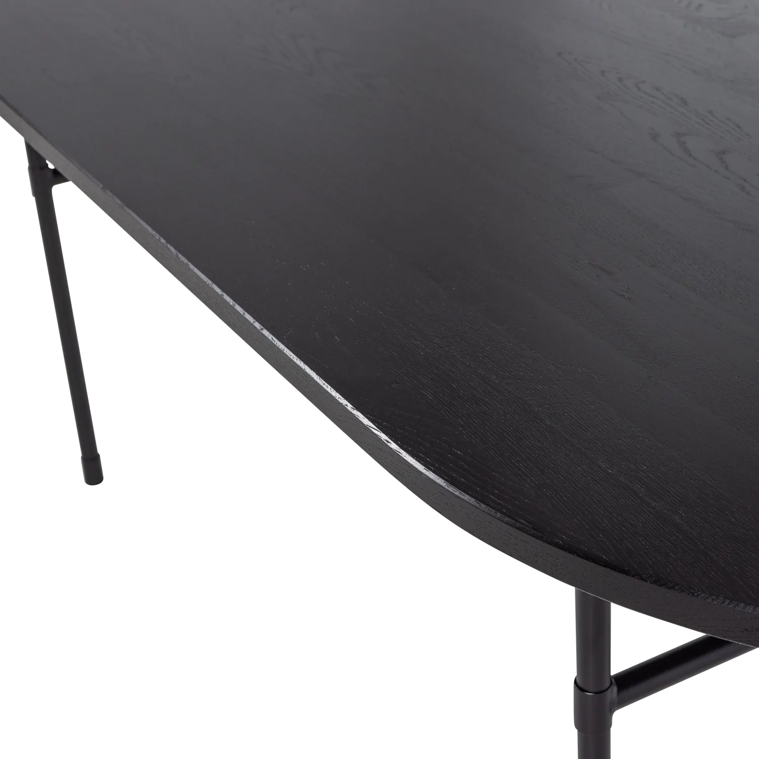 Woood Arthur Eettafel Ovaal H Poot Eiken Zwart [Fsc] - KwaliteitWonen.nl
