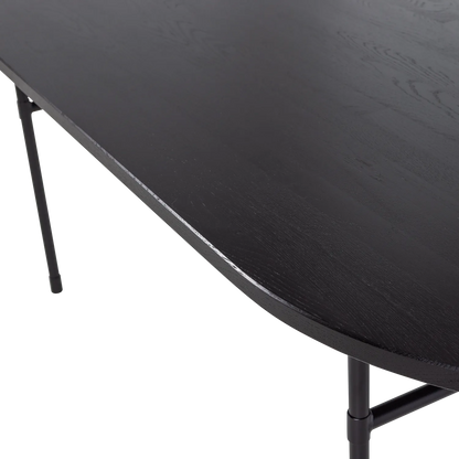 Woood Arthur Eettafel Ovaal H Poot Eiken Zwart [Fsc] - KwaliteitWonen.nl