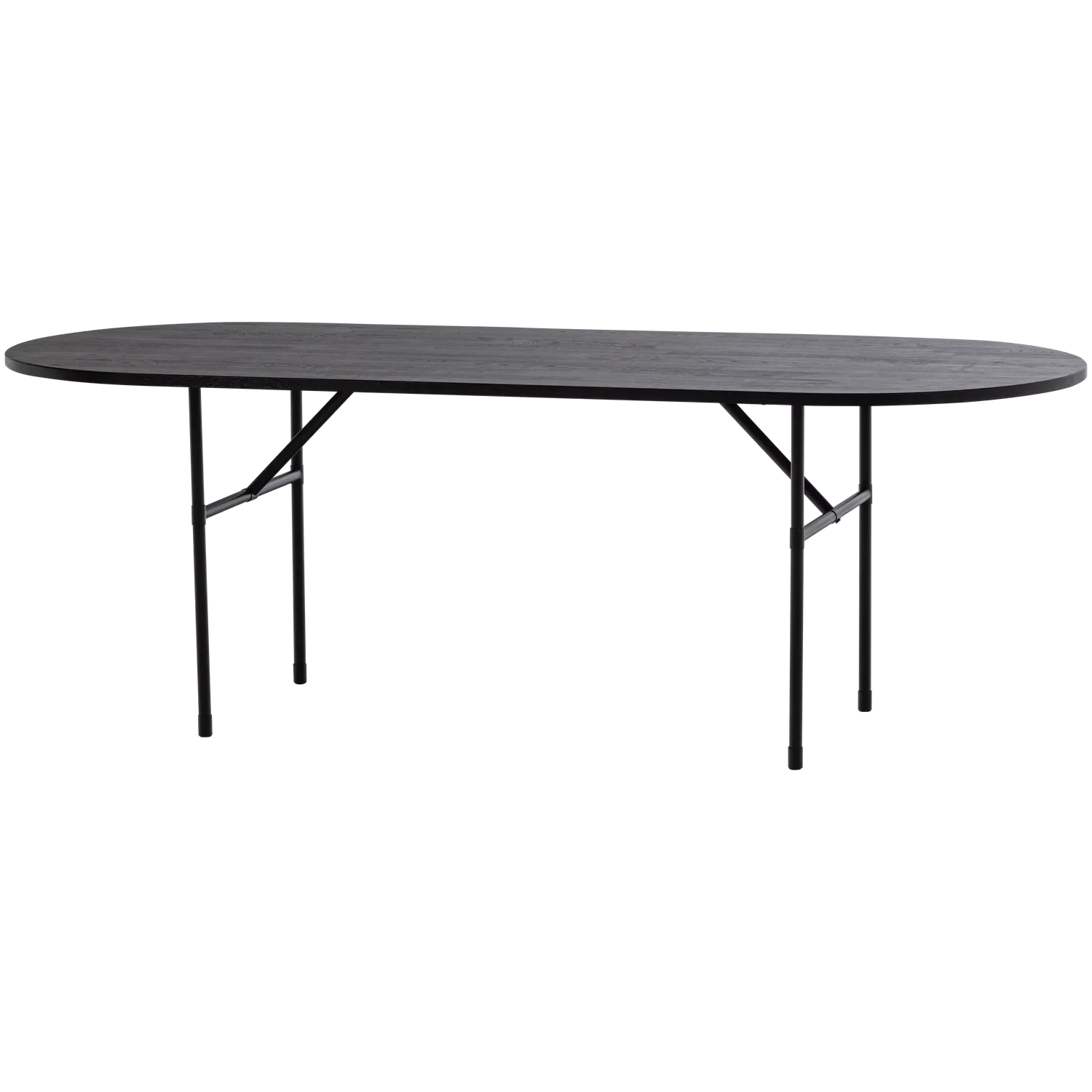 Woood Arthur Eettafel Ovaal H Poot Eiken Zwart [Fsc] - KwaliteitWonen.nl