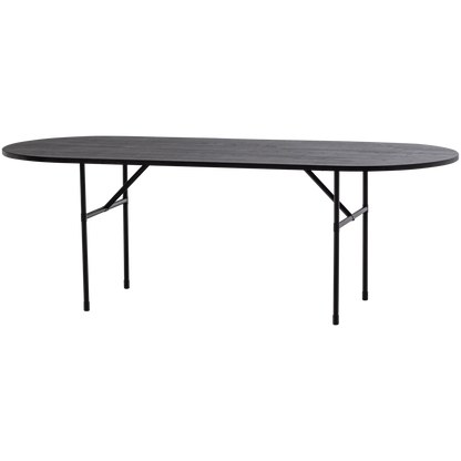 Woood Arthur Eettafel Ovaal H Poot Eiken Zwart [Fsc] - KwaliteitWonen.nl