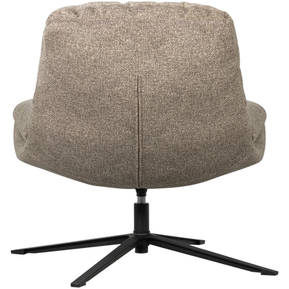 Woood Arve Draaifauteuil Bedrukte Stof Naturel Melange - KwaliteitWonen.nl